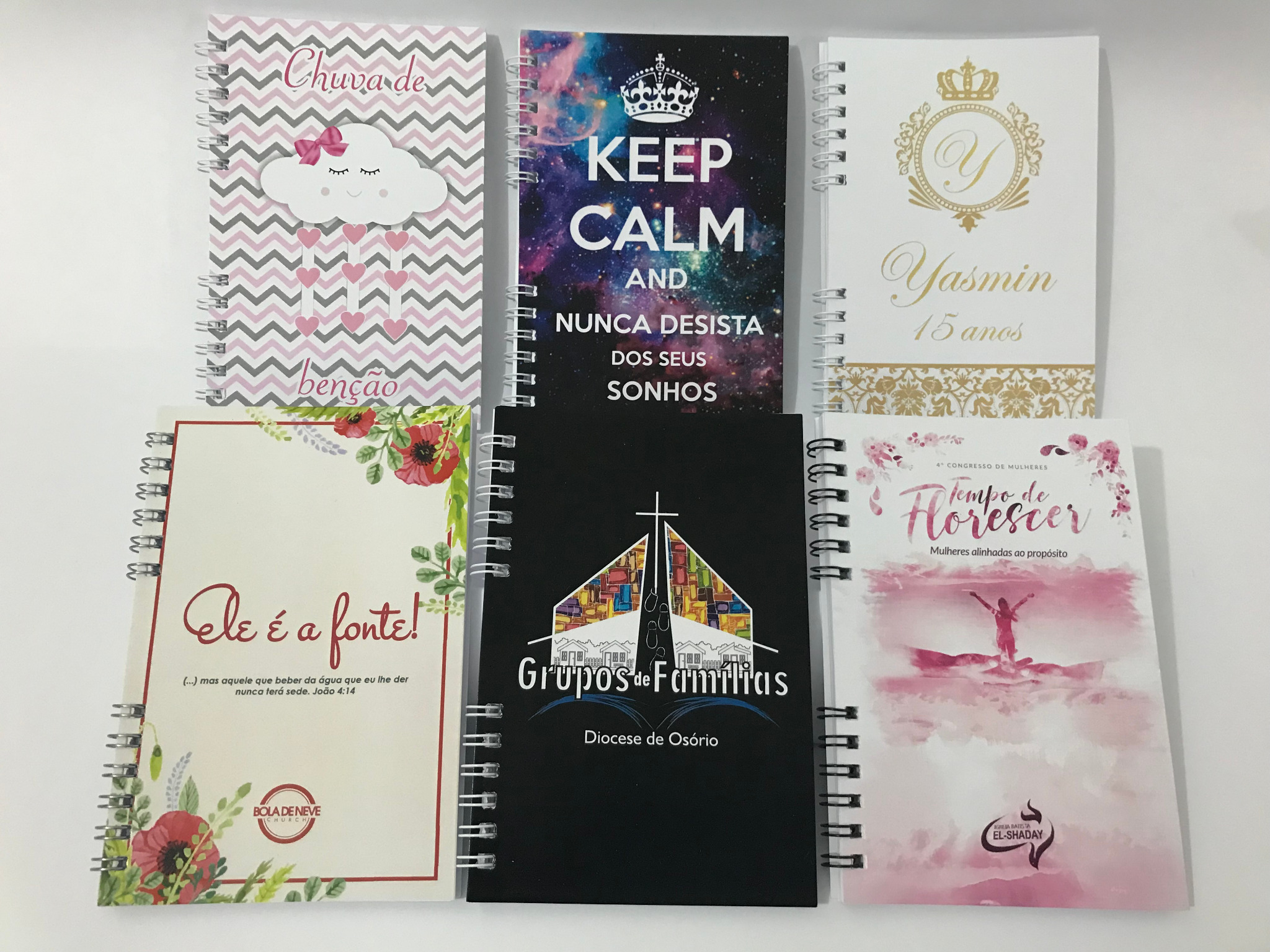 Agendas personalizadas em diferentes estilos